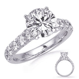 14 KT Rounds Shape White Gold Engagement Ring