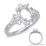 14 KT Rounds Shape White Gold Engagement Ring