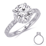 14 KT Rounds Shape White Gold Engagement Ring