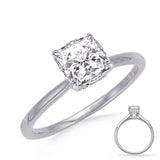 14 KT Rounds Shape White Gold Engagement Ring