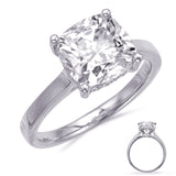 14 KT Rounds Shape White Gold Engagement Ring