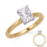14 KT Rounds Shape Yellow & White Gold Engagement Ring