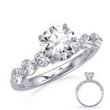 14 KT Rounds Shape White Gold Semi Mounting