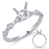 14 KT Rounds Shape White Gold Engagement Ring