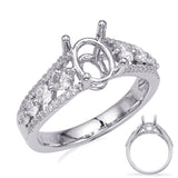 14 KT Rounds Shape White Gold Engagement Ring