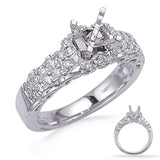 14 KT Rounds Shape White Gold Engegement Ring
