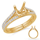 14 KT Rounds Shape Yellow Gold Engagement Ring