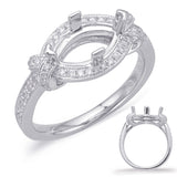 14 KT Rounds Shape White Gold Halo Engagement Ring