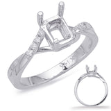 14 KT Rounds Shape White Gold Halo Engagement Ring