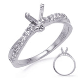 14 KT Rounds Shape White Gold Engagement Ring