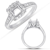 14 KT Rounds Shape White Gold Halo Ring