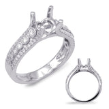 14 KT Rounds Shape White Gold Engagement Ring