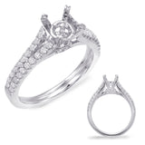 14 KT Rounds Shape White Gold Engagement Ring