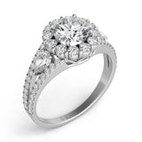 14 KT Pear Shape Shape White Gold Engagement Ring