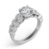 14 KT Rounds Shape White Gold Engagement Ring