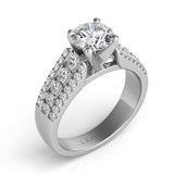 14 KT Rounds Shape White Gold Engagement Ring