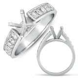 14 KT Rounds Shape White Gold Engagement Ring