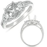 14 KT Rounds Shape White Gold Engagement Ring