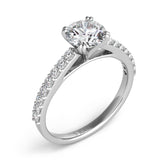 14 KT Rounds Shape White Gold Engagement Ring
