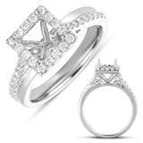 14 KT Rounds Shape White Gold Engagement Ring