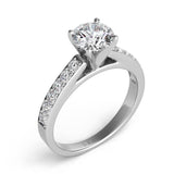 14 KT Rounds Shape White Gold Engagement Ring