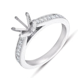 14 KT Rounds Shape White Gold Engagement Ring