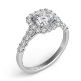 14 KT Rounds Shape White Gold Engagement Ring