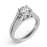 14 KT Rounds Shape White Gold Engagement Ring