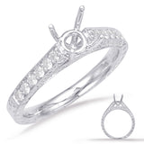 14 KT Rounds Shape White Gold Engagement Ring