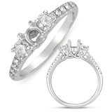 14 KT Rounds Shape Engagement Ring