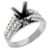 14 KT Rounds Shape White Gold Engagement Ring
