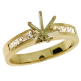 14 KT Princess Shape Yellow Gold Engagement Ring