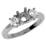 14 KT Rounds Shape White Gold Engagement Ring