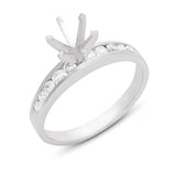 14 KT Rounds Shape White Gold Engagement Ring