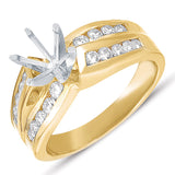 14 KT Rounds Shape Yellow Gold Engagement Ring