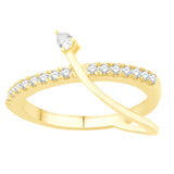 14 KT Pear Shape Shape Yellow Gold Diamond Ring