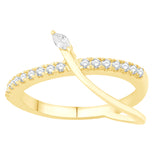 14 KT Marquise Shape Yellow Gold Diamond Ring