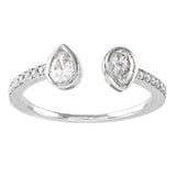 14 KT Pear Shape Shape White Gold Diamond Ring