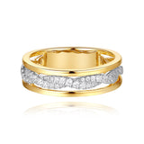 14 KT Rounds Shape Yellow & White Gold Diamond Ring
