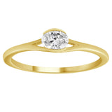 14 KT Oval Shape Yellow Gold Diamond Ring