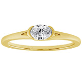 14 KT Oval Shape Yellow Gold Diamond Ring