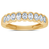 14 KT Oval Shape Yellow Gold Diamond Ring