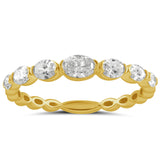 14 KT Oval Shape Yellow Gold Diamond Ring