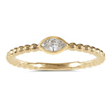 14 KT Marquise Shape Yellow Gold Diamond Ring