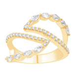 14 KT Marquise Shape Yellow Gold Diamond Ring