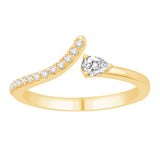 14 KT Pear Shape Shape Yellow Gold Diamond Ring