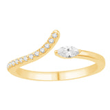 14 KT Marquise Shape Yellow Gold Diamond Ring