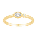 14 KT Oval Shape Yellow Gold Diamond Ring