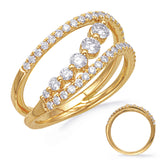 14 KT Rounds Shape Yellow Gold Diamond Ring
