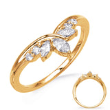 14 KT Marquise Shape Yellow Gold Diamond Ring